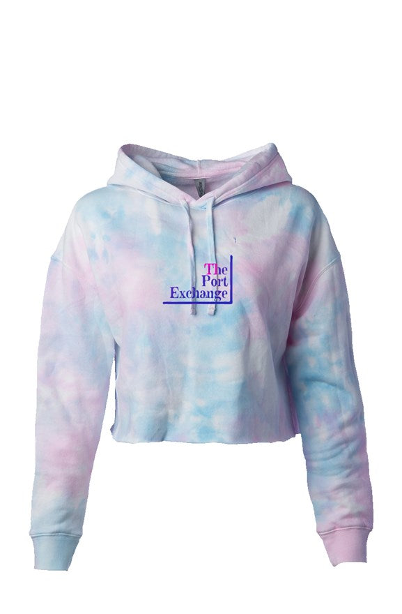 Cotton candy Hoodie Crop Top